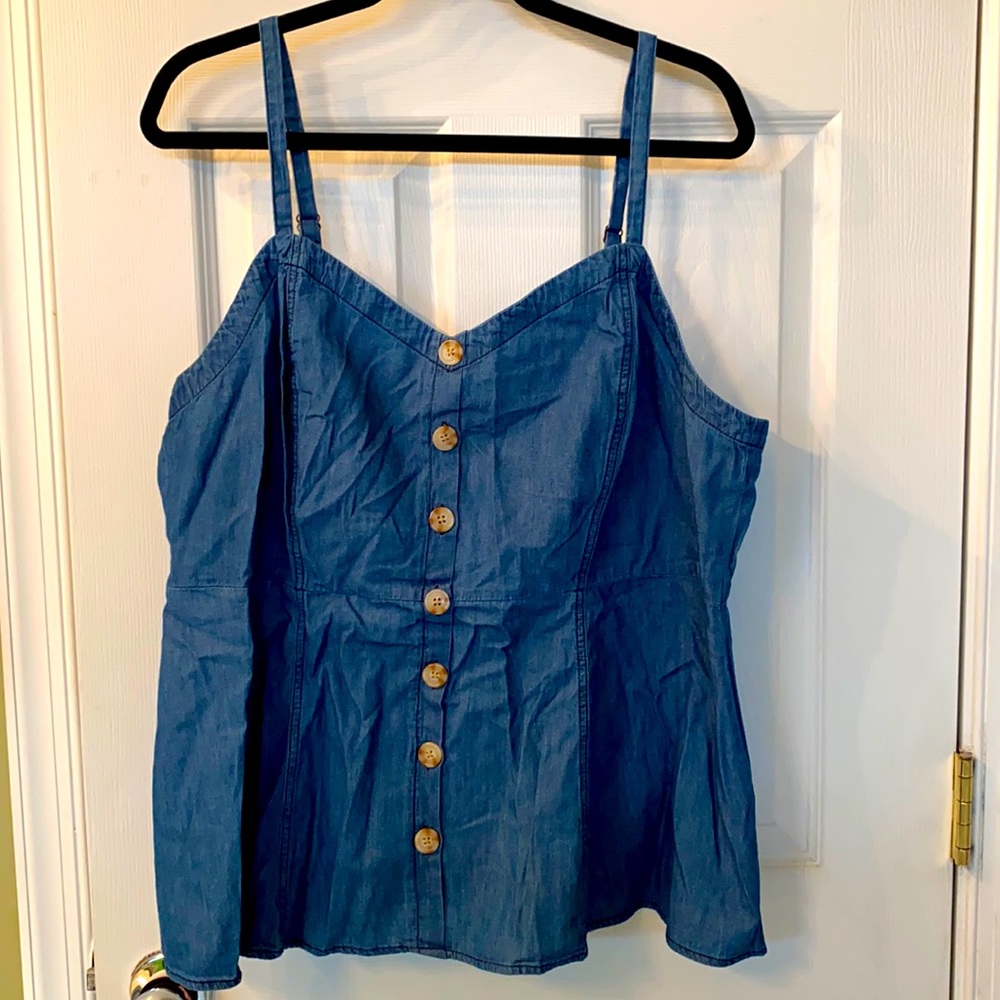 NWT Torrid Denim Top Size 2